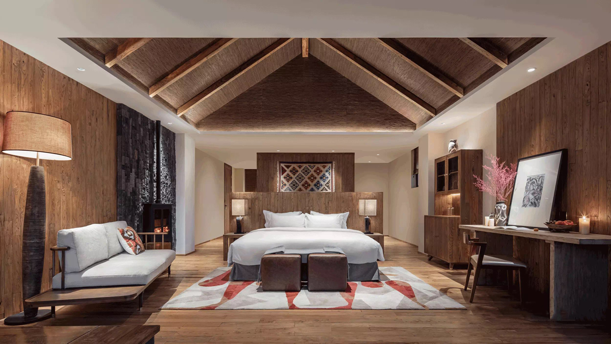 西黄山侘寂原木风民宿客房