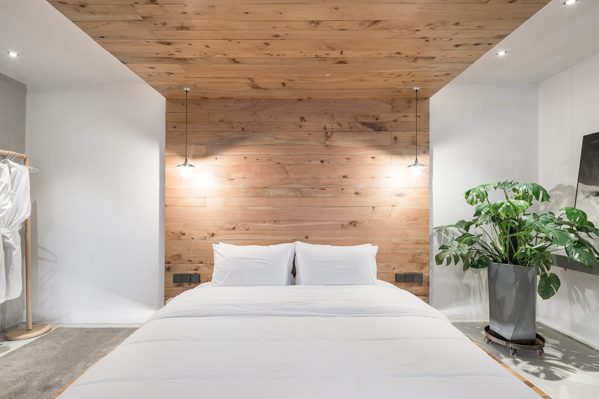 六安民宿--原生态素色风格民宿客房装修设计