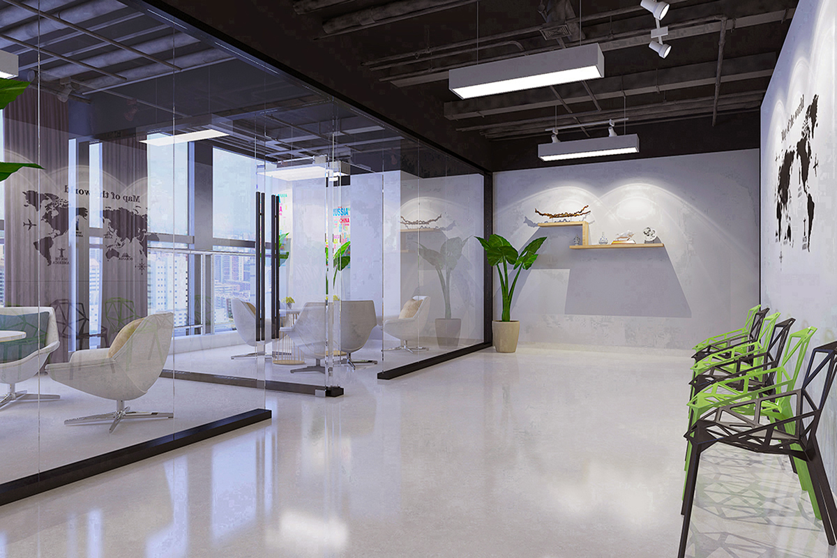 安徽国科整层2500平方办公空间装修